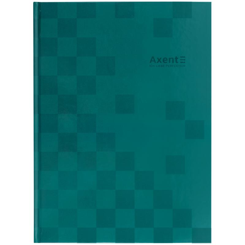 Книга записна у твердій обкладинці, Axent, 8427-4-a, Mosaic, зелена. Формат А4-, 203*273 мм, 96 аркушів у клітинку